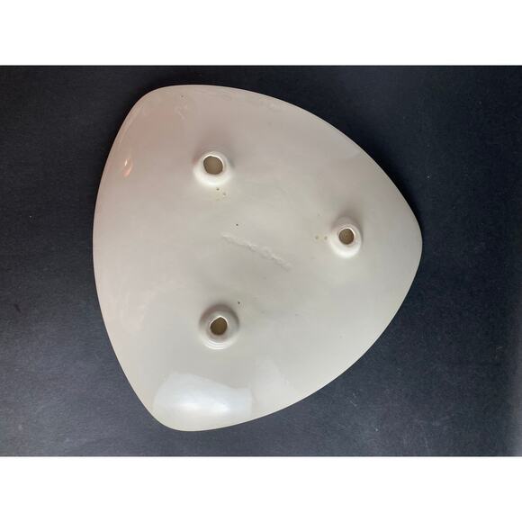 Coastal Winter Scene Hand Painted Large Trinket Dish | Triangular Footed - Picture 7 of 8